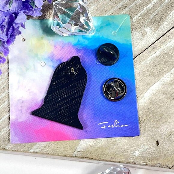 Beauty Beast Rose Lapel Pin Stained Glass Badge Brooch Accessories Jewelry - Picture 3 of 7